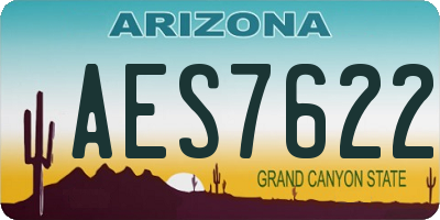 AZ license plate AES7622