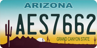 AZ license plate AES7662