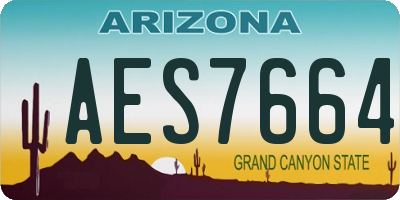 AZ license plate AES7664