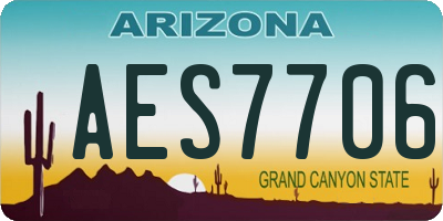 AZ license plate AES7706
