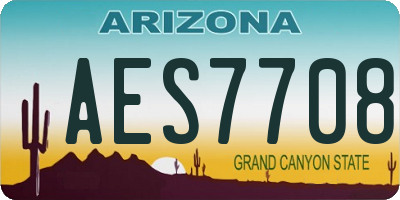 AZ license plate AES7708