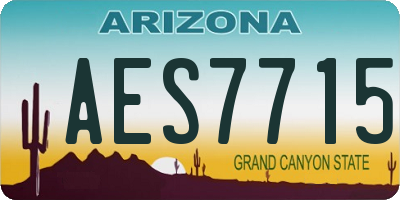 AZ license plate AES7715