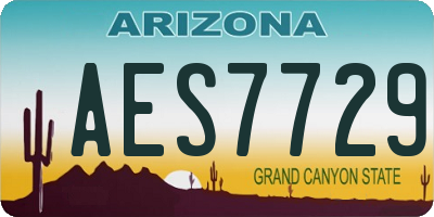 AZ license plate AES7729
