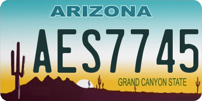AZ license plate AES7745