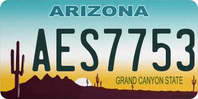 AZ license plate AES7753