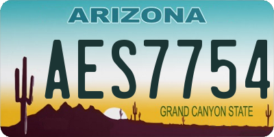 AZ license plate AES7754