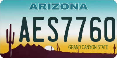 AZ license plate AES7760