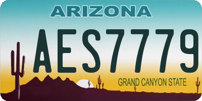 AZ license plate AES7779