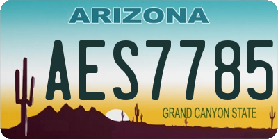 AZ license plate AES7785