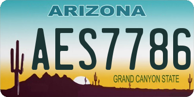 AZ license plate AES7786