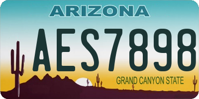AZ license plate AES7898