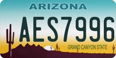 AZ license plate AES7996