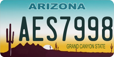 AZ license plate AES7998
