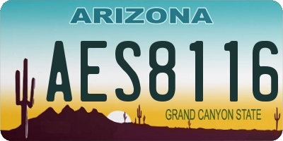 AZ license plate AES8116