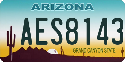 AZ license plate AES8143