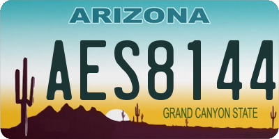AZ license plate AES8144