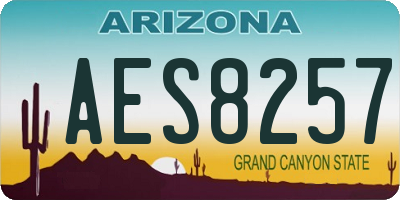 AZ license plate AES8257