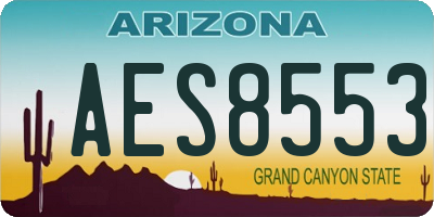AZ license plate AES8553