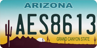 AZ license plate AES8613