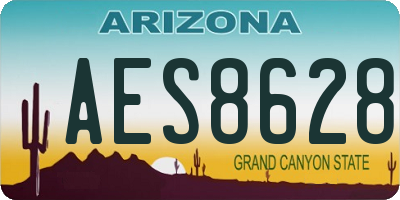 AZ license plate AES8628