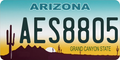 AZ license plate AES8805