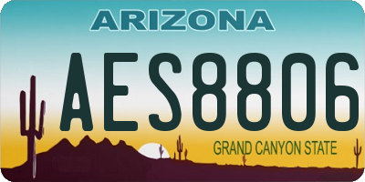 AZ license plate AES8806