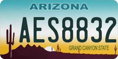 AZ license plate AES8832