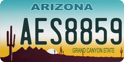 AZ license plate AES8859