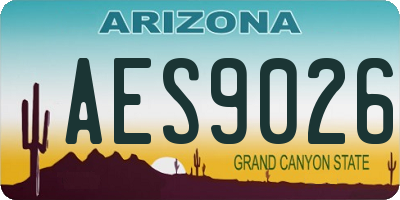 AZ license plate AES9026
