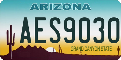 AZ license plate AES9030