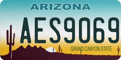 AZ license plate AES9069