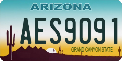AZ license plate AES9091