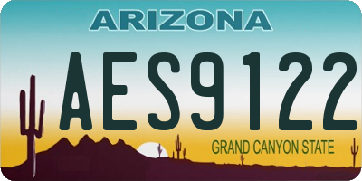 AZ license plate AES9122