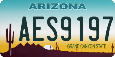 AZ license plate AES9197
