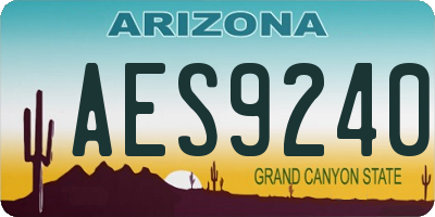 AZ license plate AES9240