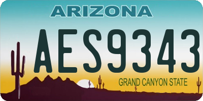 AZ license plate AES9343