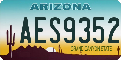 AZ license plate AES9352
