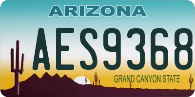 AZ license plate AES9368