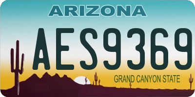 AZ license plate AES9369