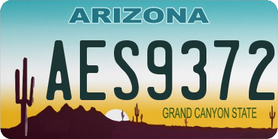 AZ license plate AES9372