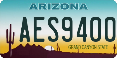 AZ license plate AES9400