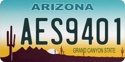 AZ license plate AES9401