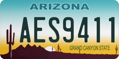 AZ license plate AES9411