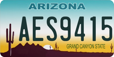 AZ license plate AES9415
