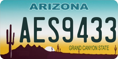 AZ license plate AES9433