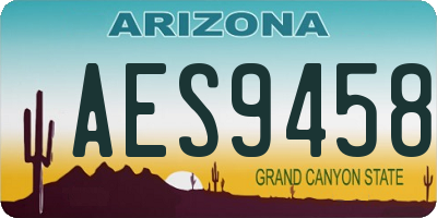 AZ license plate AES9458