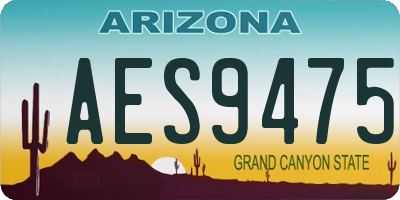 AZ license plate AES9475