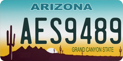 AZ license plate AES9489