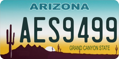 AZ license plate AES9499