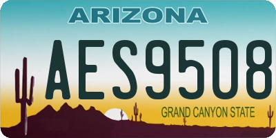 AZ license plate AES9508